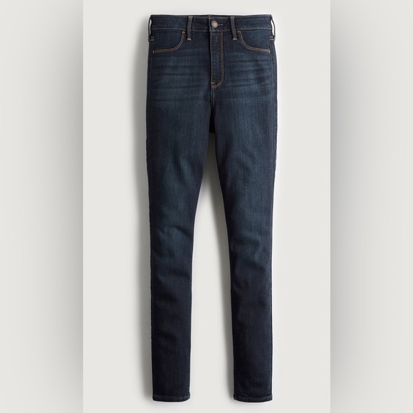 Hollister High Rise Skinny Jeans Dark Wash Stretch Denim Women’s.  Size W27 L26 - Picture 5 of 7